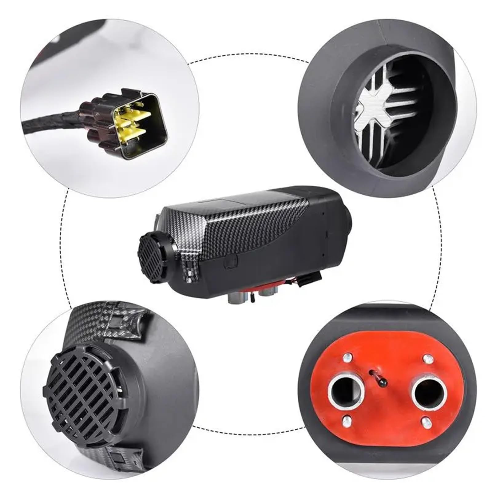 Nagrzewnica postojowa Ogrzewacz Postojowy 12V/24V Diesel 8KW, Cichy, Do Samochodów Ciężarowych, Przyczep, Łodzi, Kamperów, Pasujący Do Websato Eberspacher samochodowy(8KW 12V)