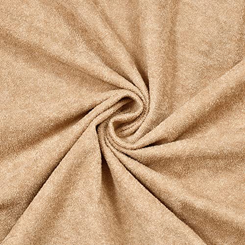 Image of Amigos 100% Waterproof Ultra Soft Cotton Feel Terry Mattress Protector King Size 84 inchx 72 inch | Breathable Hypoallergenic Elastic Fitted Mattresses Cover (84x72, Golden Baige)