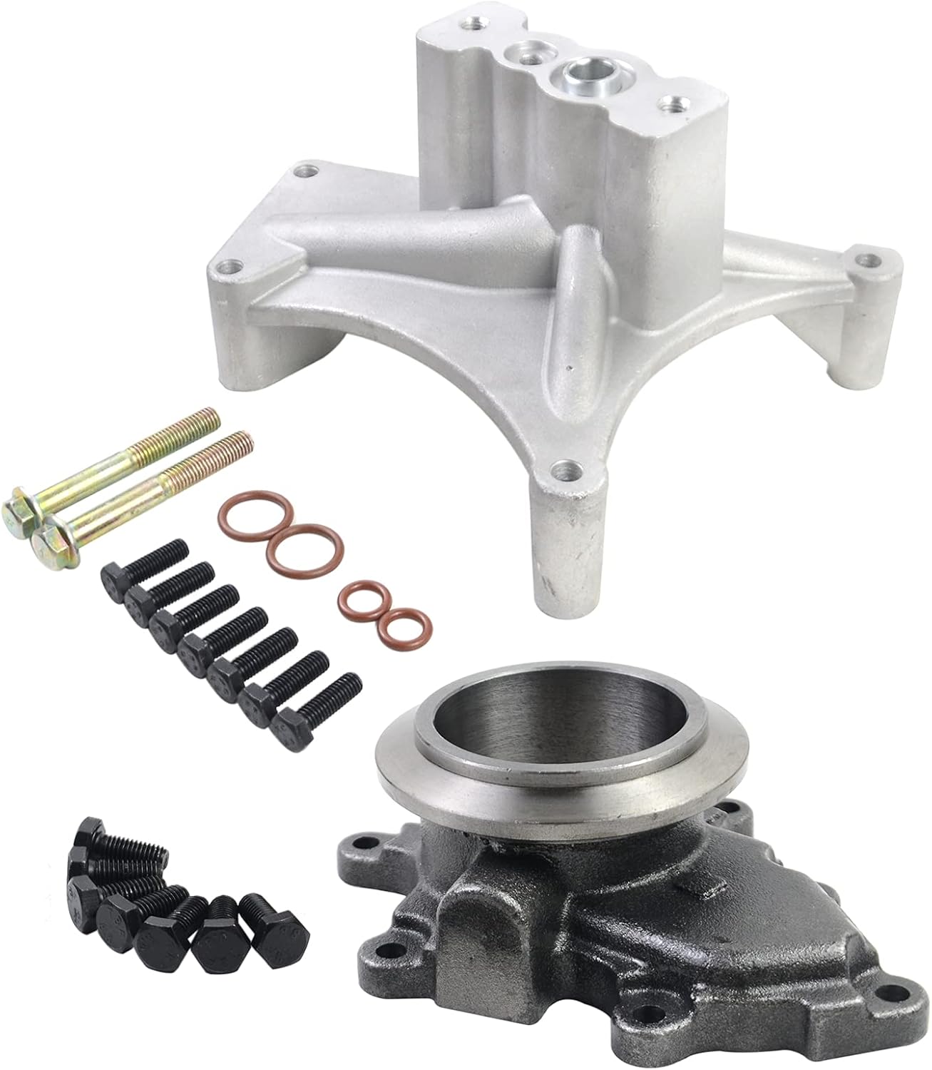 Turbo Pedestal + Bolts & Exhaust Housing Update EBPV Replacement for Ford 7.3L Power-stroke Diesel 1999.5-2003 Vahaha