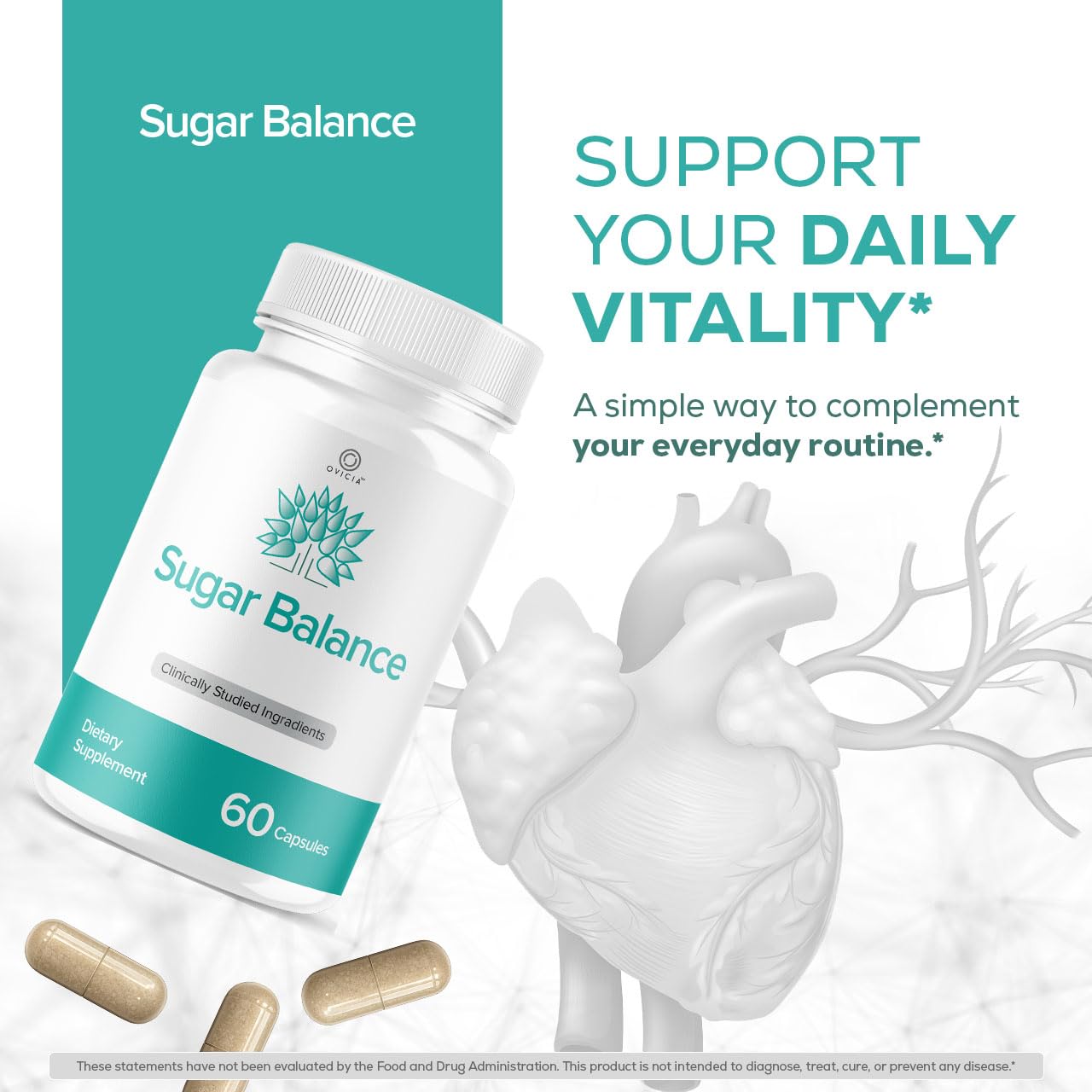 SugarBalance Capsules - Official SugarBalance Pills Advanced Premium Formula Support Maximum Strength, All Natural Ingredients Vitamin for Overall Health & Wellness, 60 Capsules for 1 Month — Amazon image 2