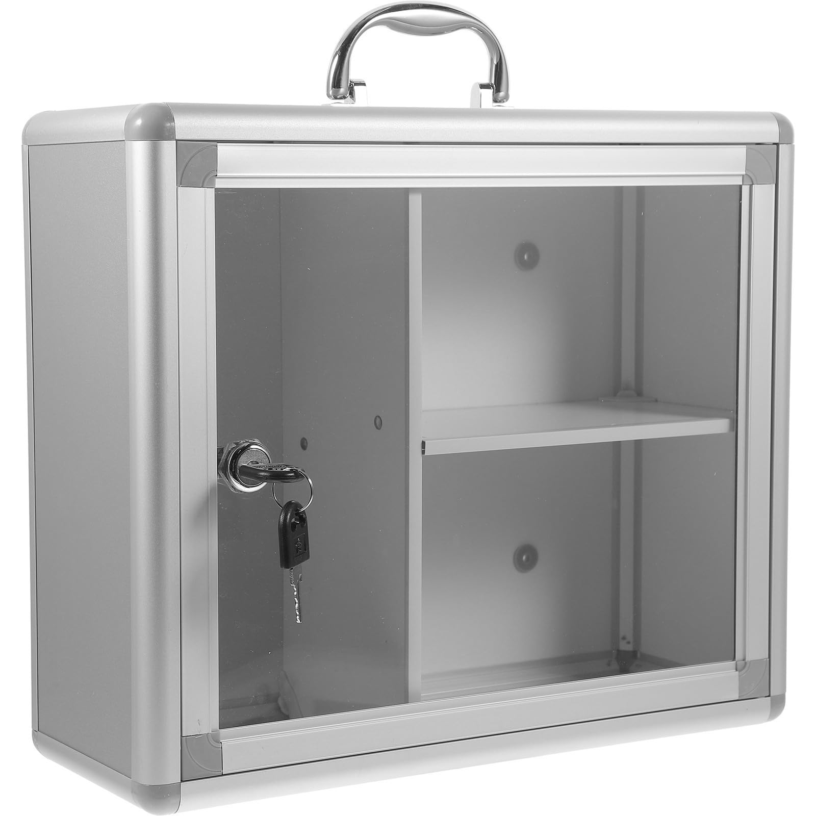 Großem Fassungsvermögen Aufbewahrungsbox Wandhängende Notfallset Kasten aus Aluminium Hart Tragbare für Hausapotheke und Notfallbedarf