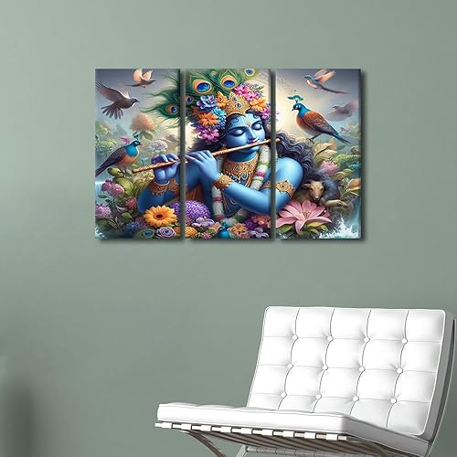 Miniatura 2 de Arte de pared con temática de Dios indio para la casa, arte de pared vintage para sala de estar, arte de pared de religión india, arte de pared de 3