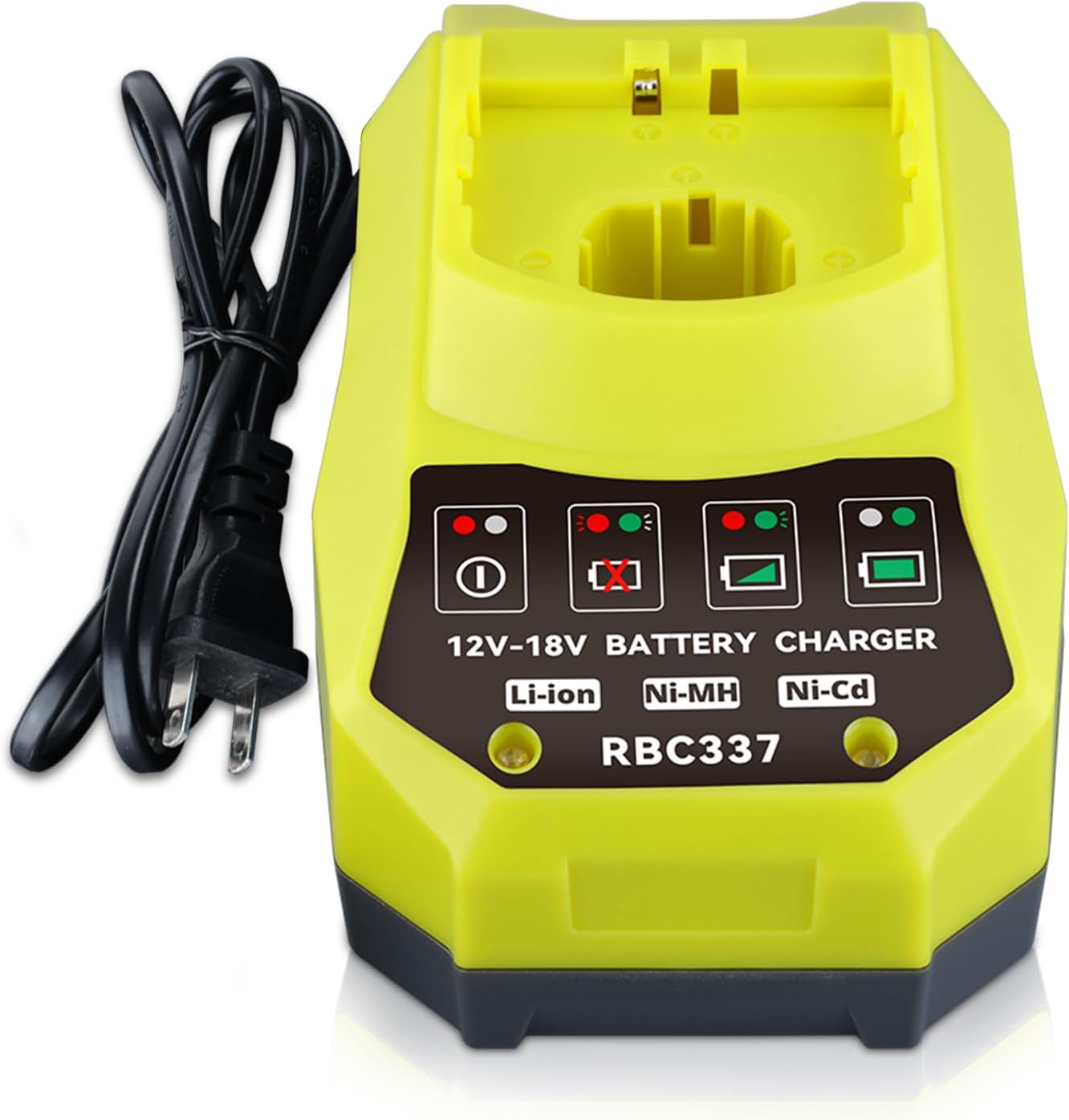 Upgradec 3A Fast Charger P117 12-18V Replacement for Ryobi 18V Battery Charger P117 P118 P135 PCG002 for Ryobi Battery P100 P102 P105 P107 P108 P109 PBP004 One+ Lithium NiCad NiMh with LED Indicator