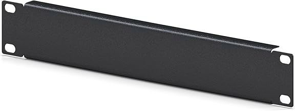 HB-DIGITAL HB-Digital Rack Panel 10 Inch 1U for Server Cabinets Network Cabinets Black Steel Blind Plate - Server Rack Accessories - Robust Steel Sheet Easy to Assemble Durable and Antipol
