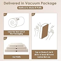 Vista 5 de EHEYCIGA Camas ortopédicas XL para perros extra grandes con funda extraíble lavable para jaula, camello, 41 x 27 pulgadas