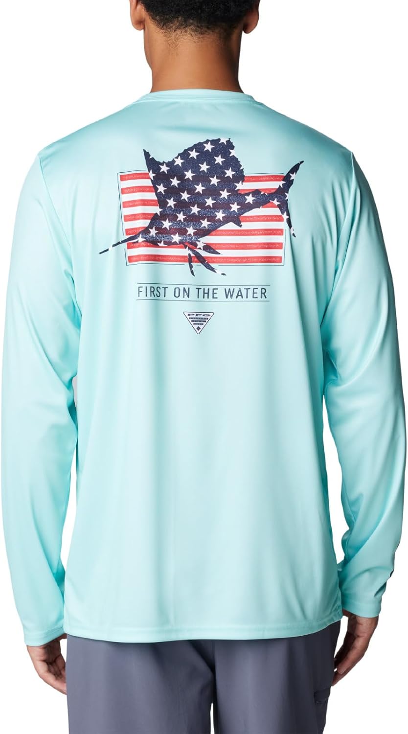 Columbia Men's PFG Terminal Tackle PFG State Triangle Long Sleeve Shirt Discontinued - Image 2