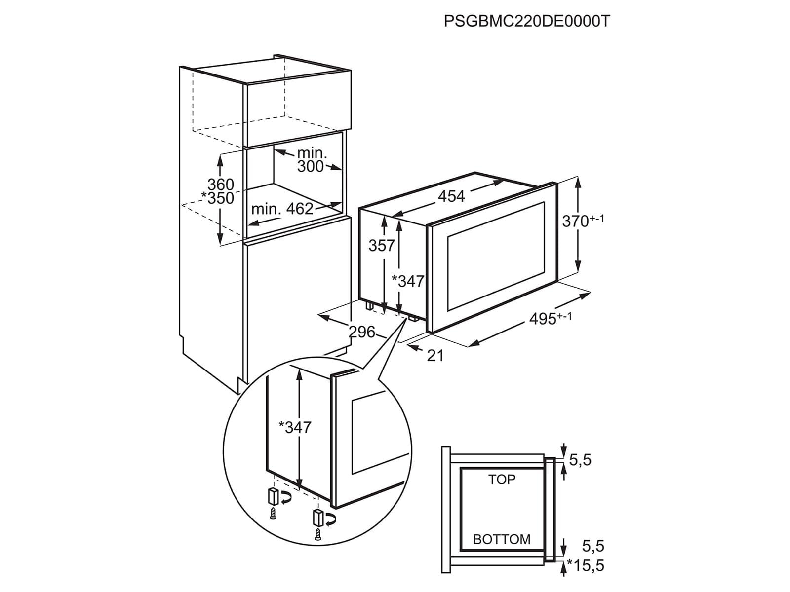 AEG NMB5S171SB Einbau-Mikrowelle Schwarz