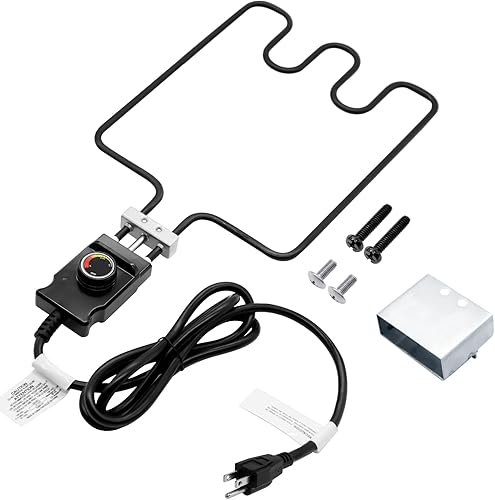 Miniatura 1 de Elemento calefactor de 1500 vatios compatible con ahumador eléctrico Masterbuilt y parrilla, con controlador de cable de termostato ajustable,