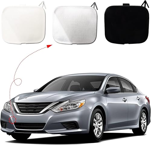 CZShiYue Cubierta de gancho de remolque delantero para Nissan Altima 2016 2017 2018 622A09HS0A plata lado derecho del pasajero