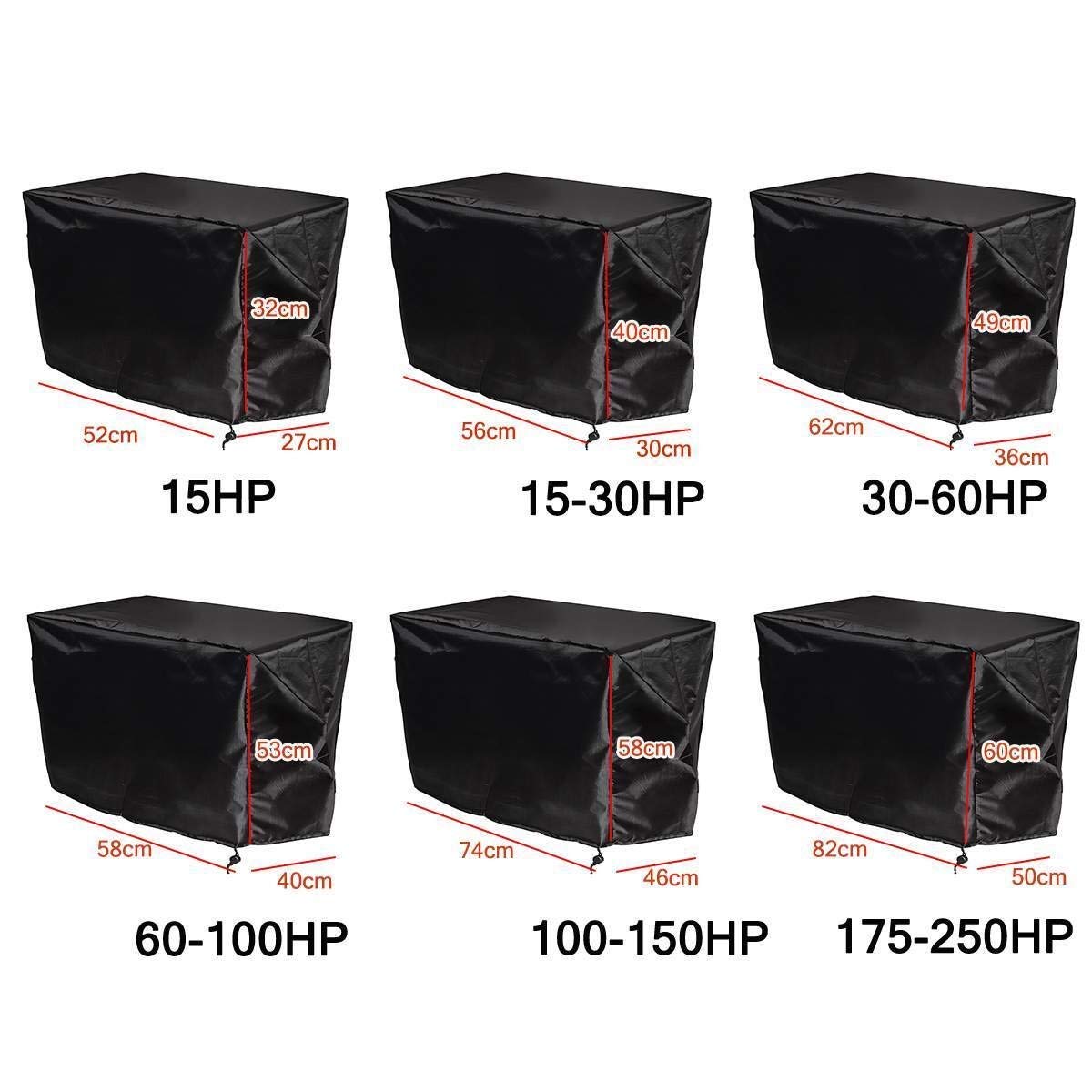 Coperture per Barche 210D 15-250HP Copertura per Motore fuoribordo (175-250hp)