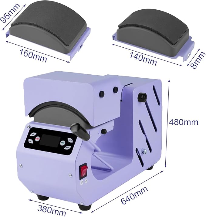 Máquina de prensa térmica automática para gorras 2 en 1 con 2 placas miniatura 2