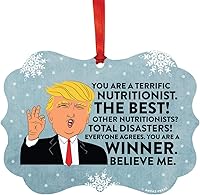 Vista 82 de Andaz Press Presidente Donald Trump Fancy Frame Recuerdo Adorno de Navidad, Regalo de broma de Técnico de Farmacia, 1 paquete, divertidas ideas