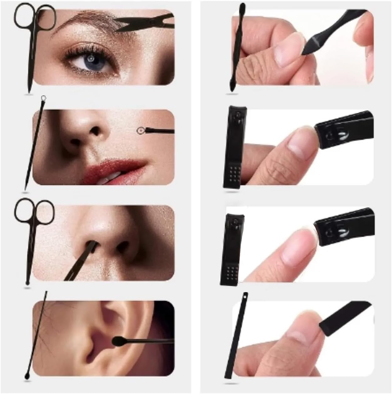 Manicure Set - Complete Stainless Steel Nail Clippers and Care Tools Set in Luxurious Leather Travel Case - Portable 26-Piece Travel Nail Kit (Brown)