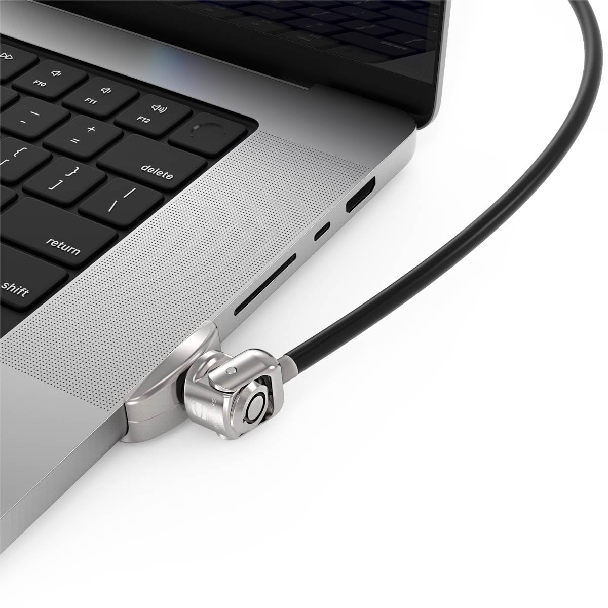 Compulocks Adaptateur de bord pour MacBook Pro 16" (M1/M2/M3/M4/M5) avec câble de verrouillage à clé | Verrou de sécurité sécurisé en aluminium pour MacBook Compulocks