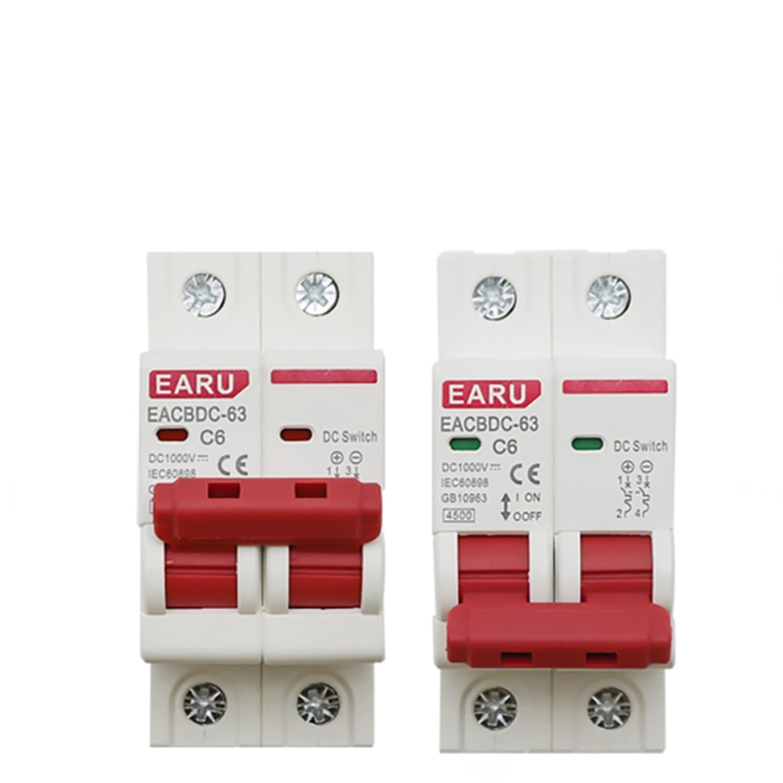 DC 1000 V Solar Mini Circuit Breaker Przełącznik ochrony przed przeciążeniem 6A/10A/16A/20A/25A/32A/40A/50A/63A 2P DC1000V fotowoltaiczny MCB PV(20A)