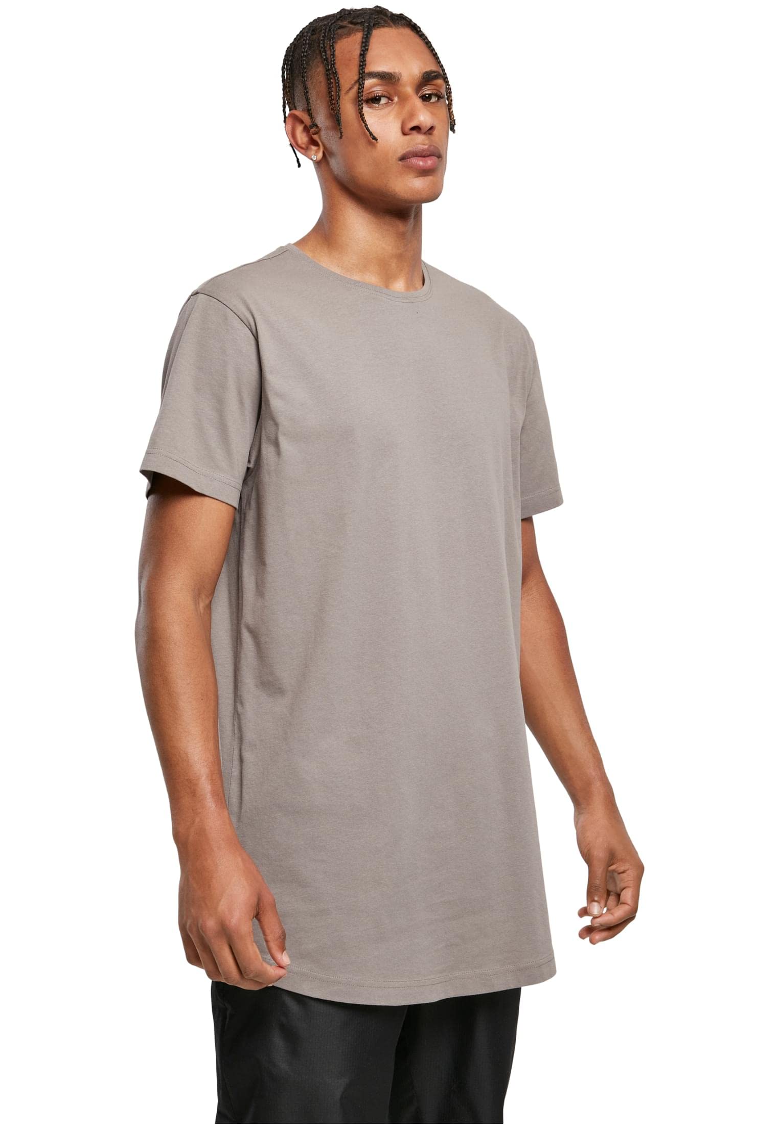 Urban Classics Men's T-Shirt Shaped Long Tee Cotton T-Shirt for Men, Longer Cut
