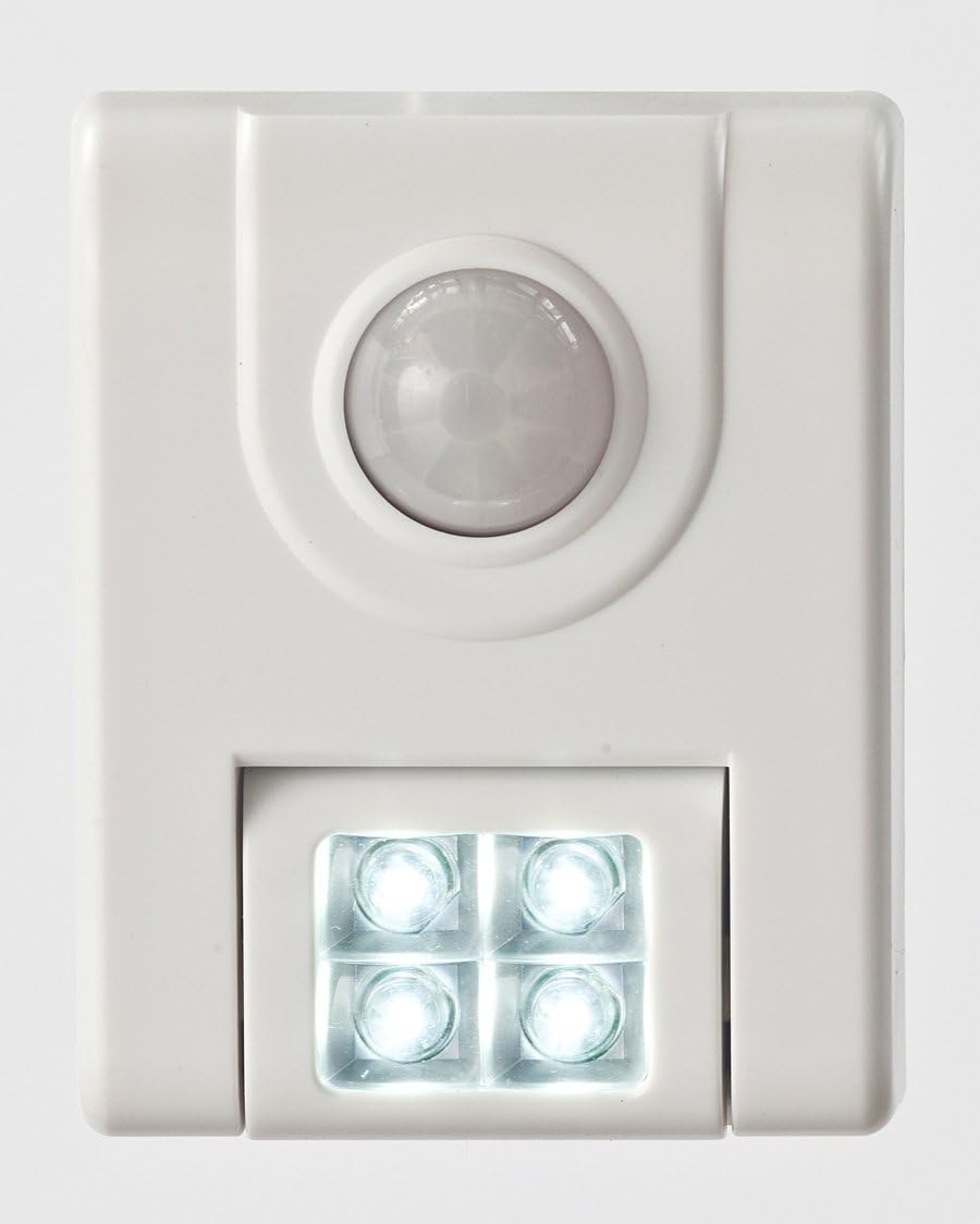 LIGHT IT! by Fulcrum 20043-308 Fulcrum Adjustable Sensor Light, 4 Led Lamp, 24 Lumens, 100000 Hr, White