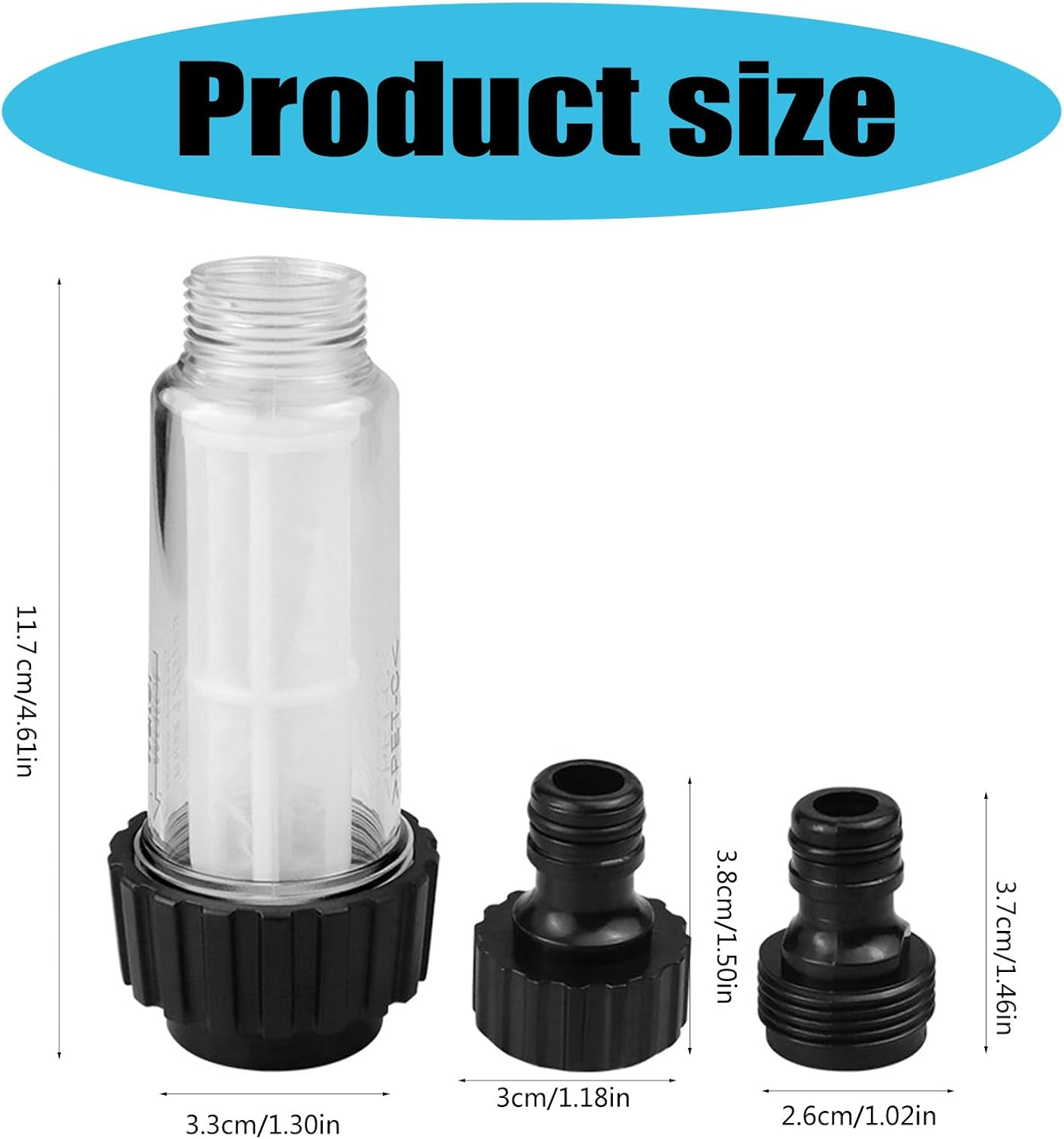 High Pressure Washer Water Filter 3/4" Thread Quick Connector Car Washing Machine Water Filter Garden Hose Filter