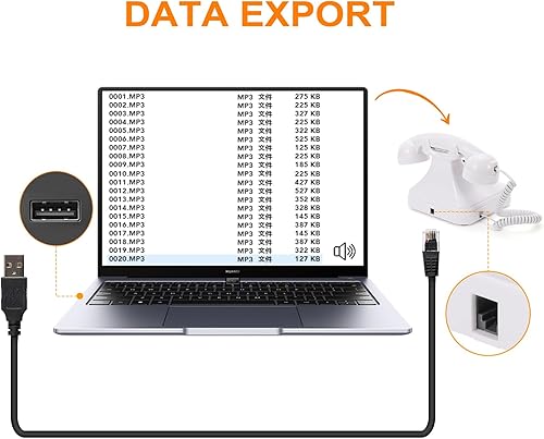 Miniatura 6 de Libro de invitados con audio para teléfono de boda, graba mensajes de voz, libro de invitados retro para boda o fiesta de cumpleaños, correo de voz,