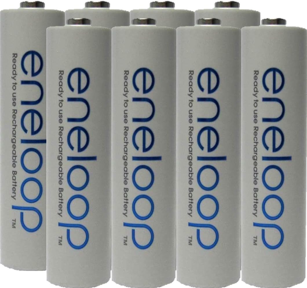 Eneloop 70-ZP2A-6D26 AAA 4th generation NiMH Pre-Charged Rechargeable 2100 Cycles Battery with Holder Pack of 8