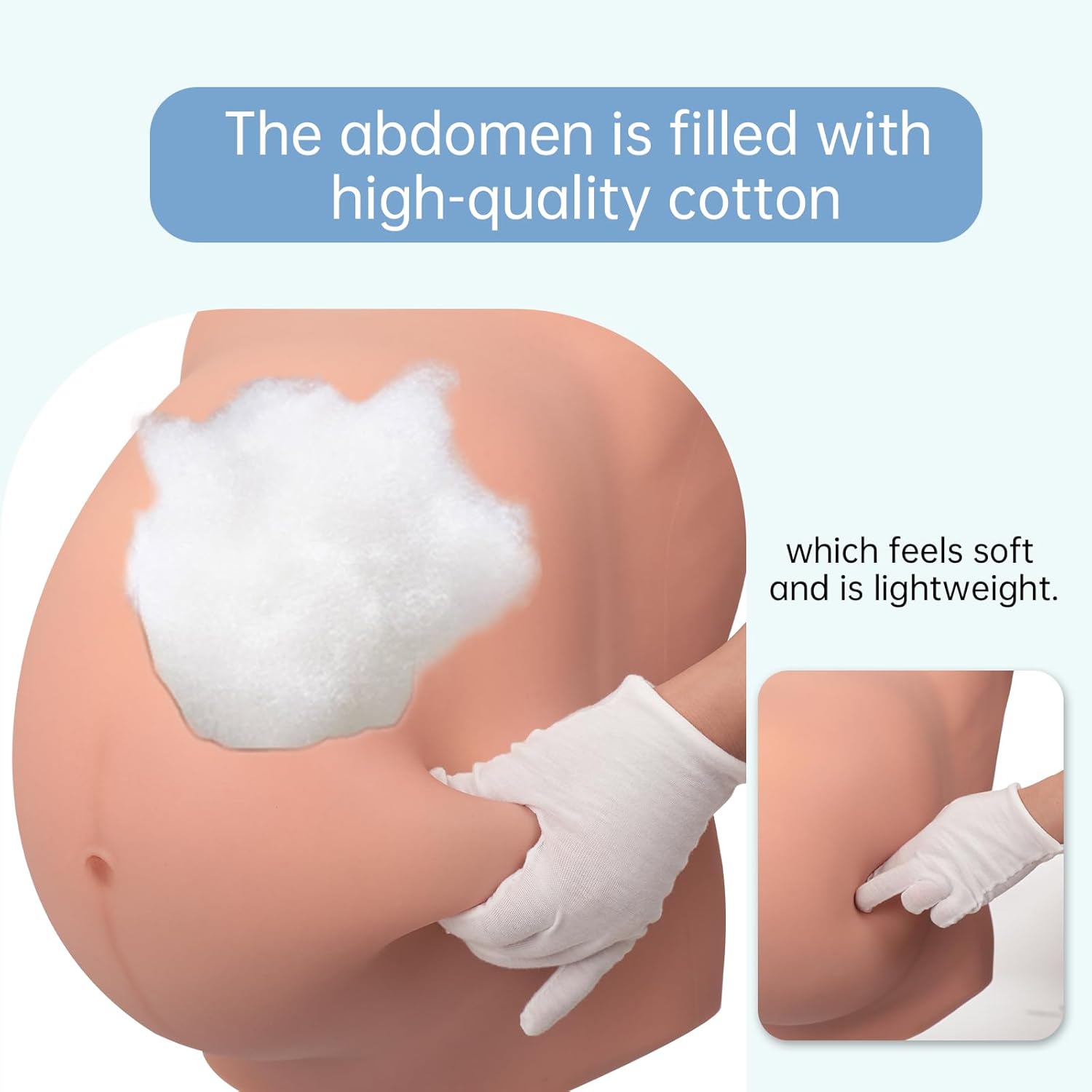 Fake Pregnant Belly 6,9month Artificial Silicone Pregnant Belly for Faking Pregnancy Film Props Cosplay Costumes (color3, 9 months)