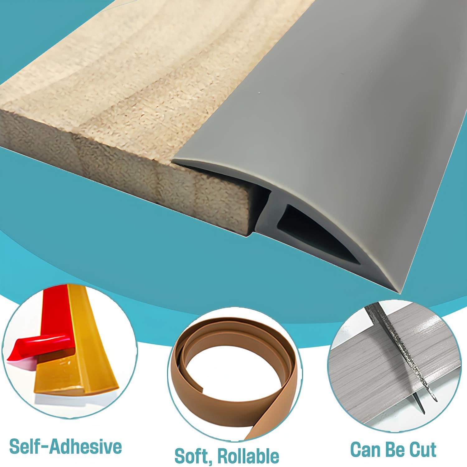 Tiras De Transición De Piso Tira De Tapicería De 100cm, Perfil De Transición Autoadhesivo, Perfil De Compensación De Altura, Tira De Transición De Suelo De PVC Tira De Cubierta(Black Walnut,7*100cm)