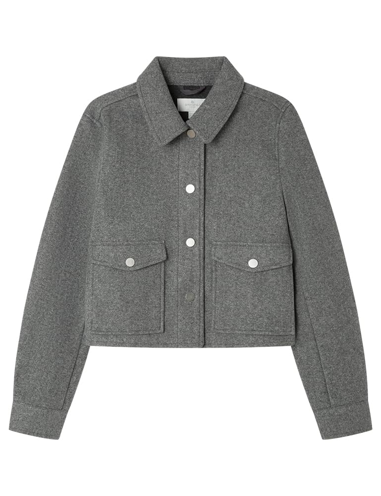 SPRINGFIELD Brushed Short Length Cloth Coat With Zip Front Pockets Abrigo Zip Mujer