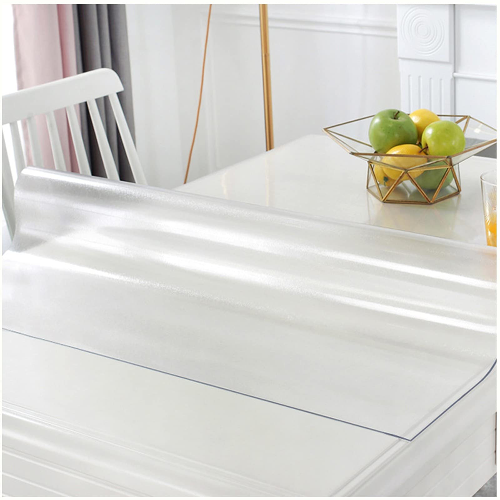 Copri Scrivania, Tovaglie Plastica Rettangolare,Copertura Protettiva Trasparente per Tavolo, PVC Tovaglia Plastificata,per Tappetino da Scrivania (Color:1mm,Size: 120x195cm)