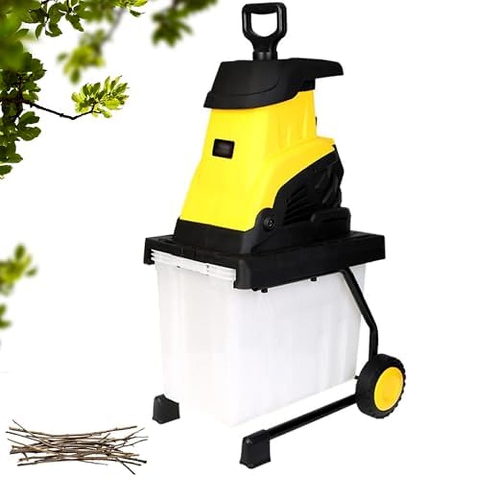 Broyeur Électrique de Jardin pour Branches Arbustes et Déchets Verts 50m-PowerCord
