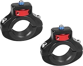2 Stücke Fahrrad-/Motorrad-Kamerahalterung Fahrradhalterung 360° Grad Drehbar Rücklaufsperre 1/4 Mount Action Halterung Kamera Lenker für Gopro, Anderen Action Cameras