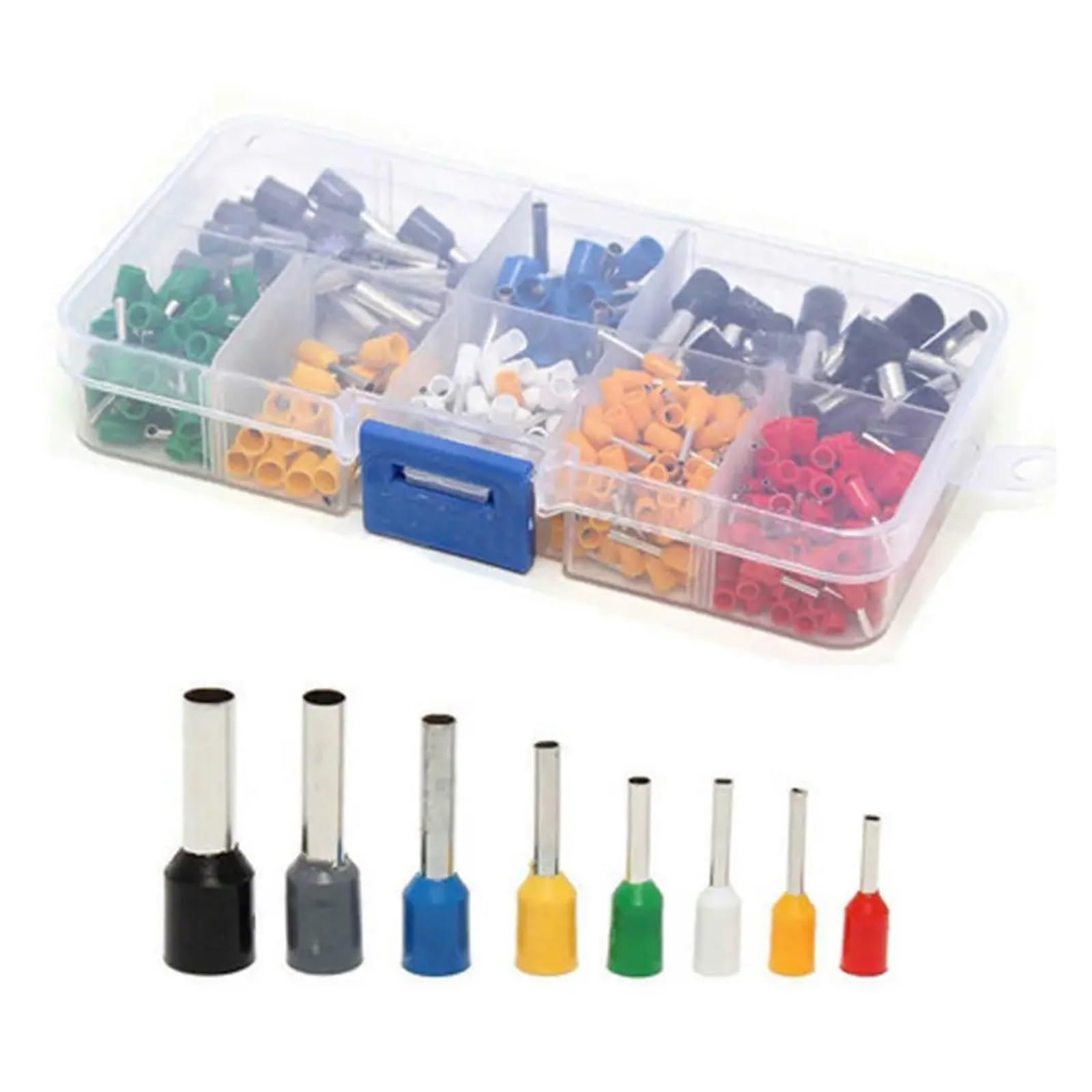 LTRAJUYNH 400pcs/set AWG 22-10 Insulated Cord Pin End Terminal Ferrules Kit Set Wire Copper Crimp Connector