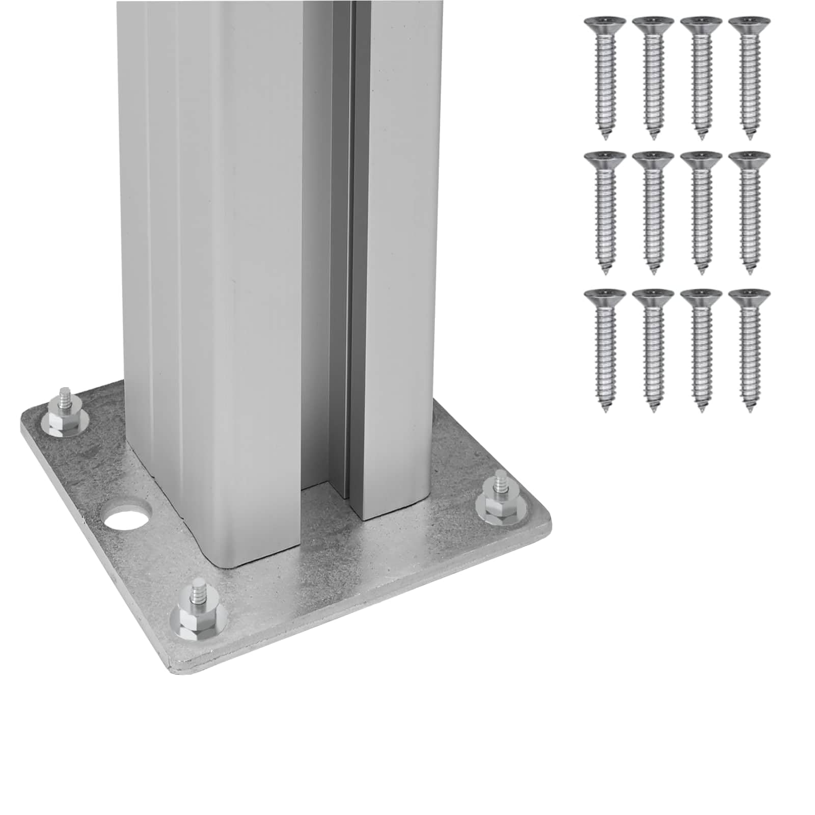 Mülltonnenzaun Braun 85 x 85 x 115 cm aus Aluminium und WPC, wetterfest, erweiterbar, stabile Mülltonnenbox für Garten, Vorgarten, Terrasse und Außenbereich