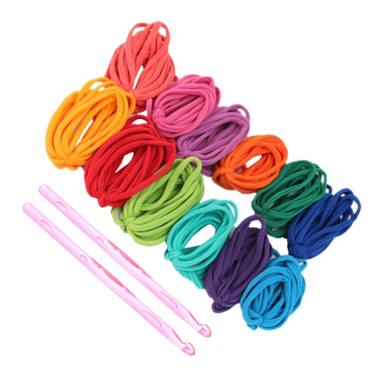 Uonlytech 4 Set Giocattoli a maglia intrecciare loop maglieria Potholder elastico per la realizzazione di bracciali passanti per presine anelli di ricarica del telaio kit telaio plastica