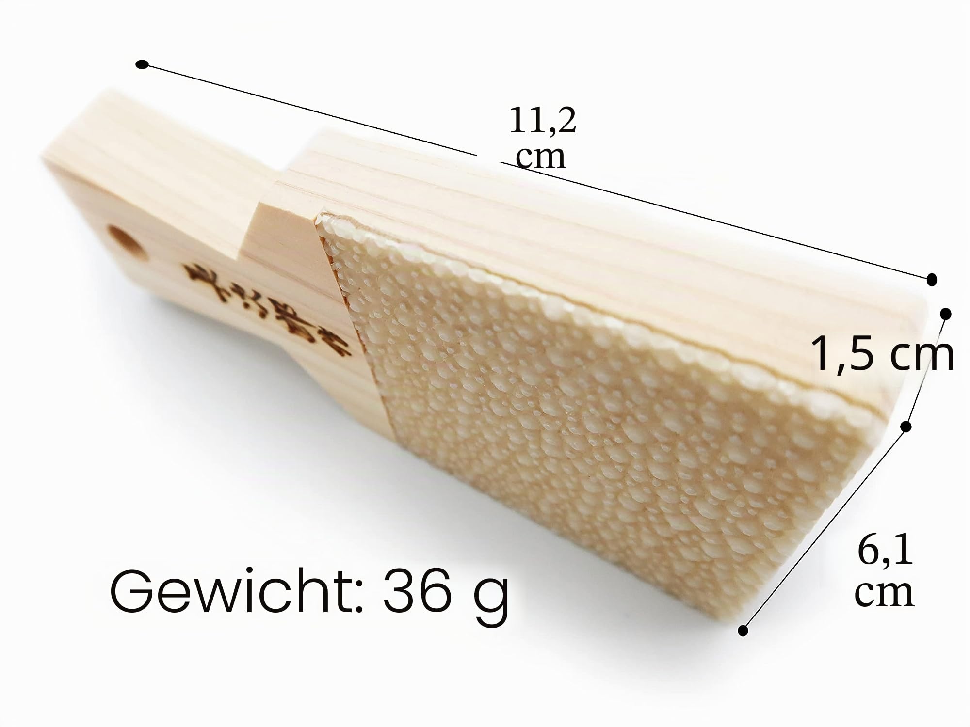 Japanische klassische Reibe für Wasabi und Ingwer, mit Bedienungsanleitung (evtl. nicht in deutscher Sprache), für aromatische, frische Wasabi und Ingwer, hergestellt in Japan (mittel)