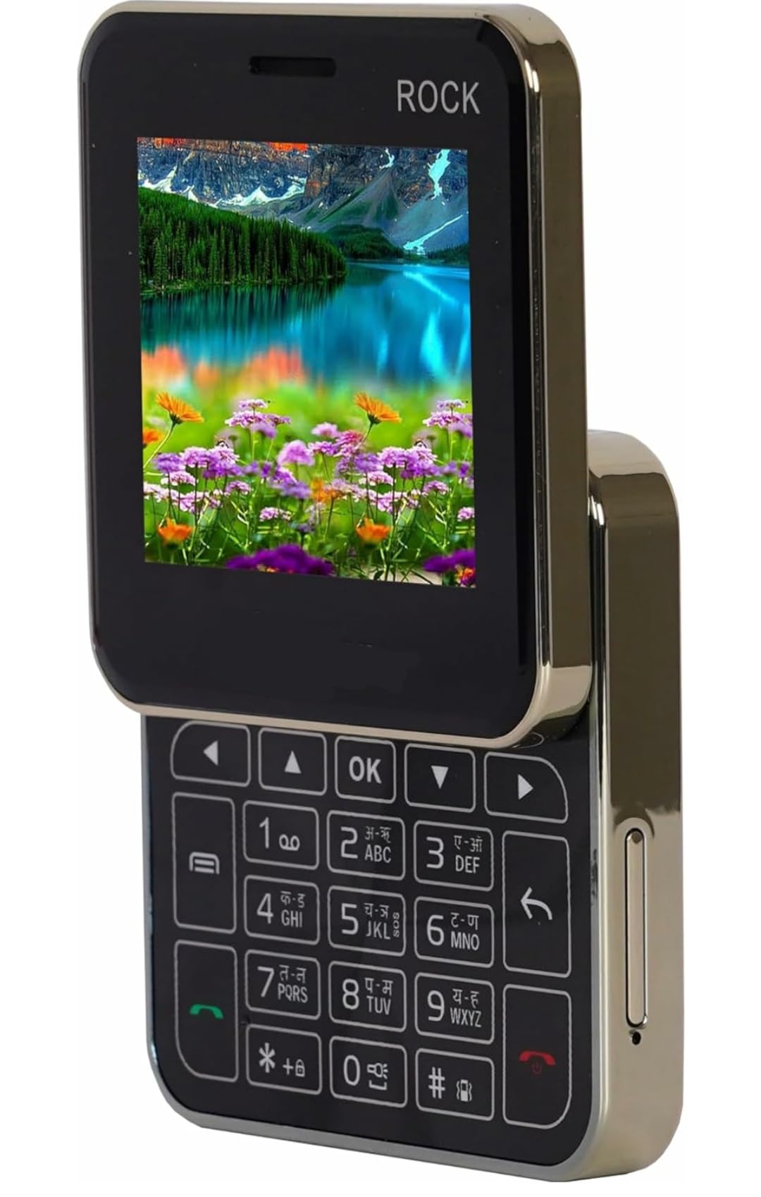 mTouch All-New Rock Slider Dual Sim |Keypad Mobile| with 2.4" Display |Slide|Flip| Notification Light|BT Dialer|Box Speaker||Voice Changer |Long Lasting Battery|FM||Feature Phone (Gold)