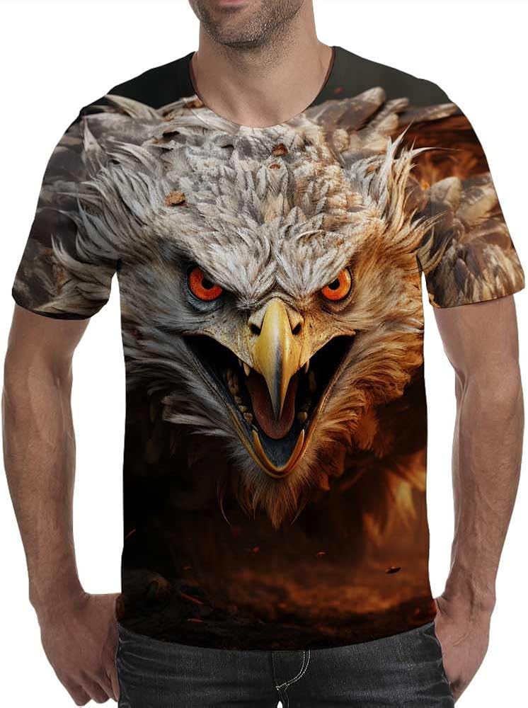 T-Shirt Men's 3D Printed T-Shirts Short Sleeve Graphic Tshirt Men Novelty Crew N