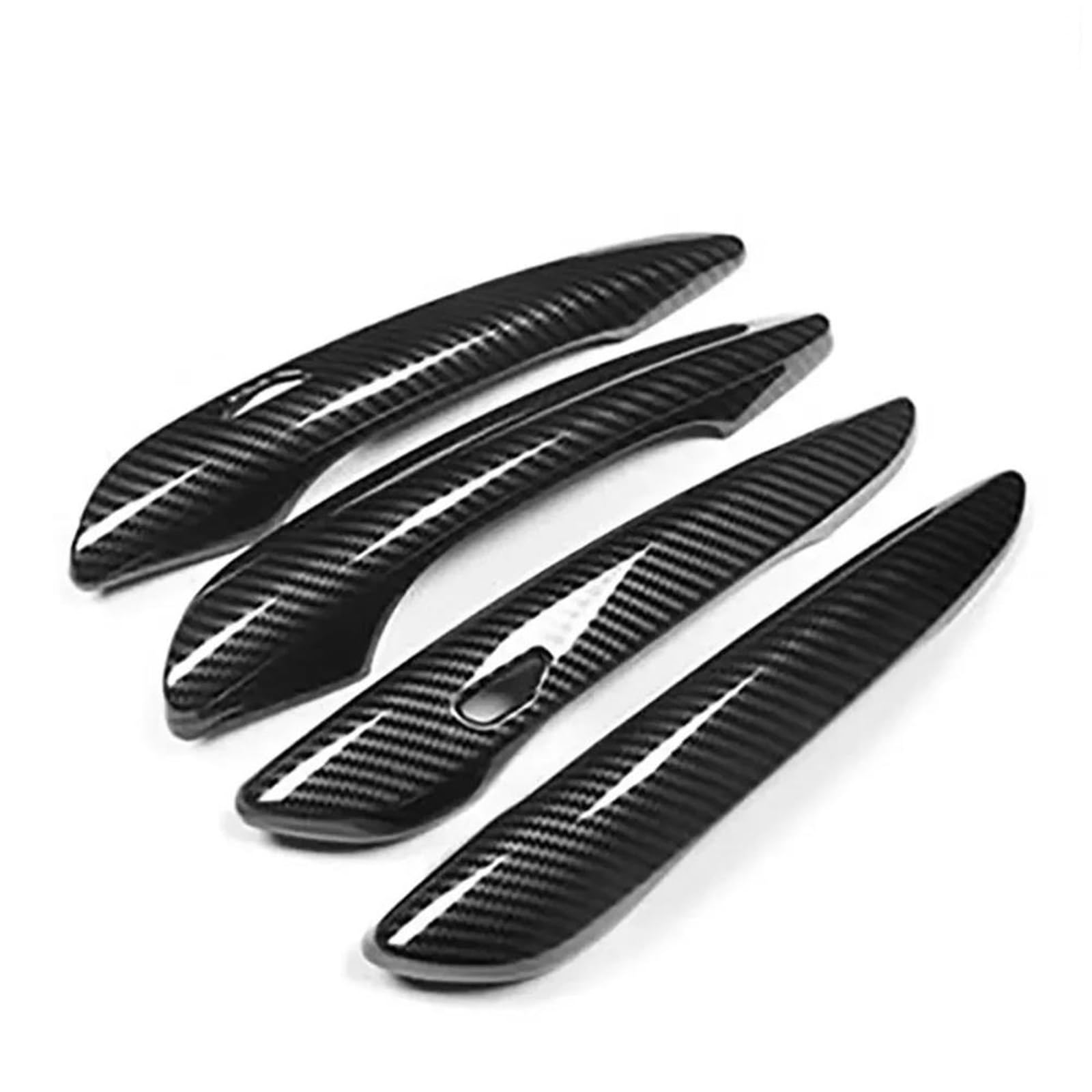 YUEYZHK for Mazda 3 Hatchback Sedan BP CX-30 DM 2019-2024 Car Smart Door Handle Cover Exterior Moulding Trim Accessories(Carbon Look)