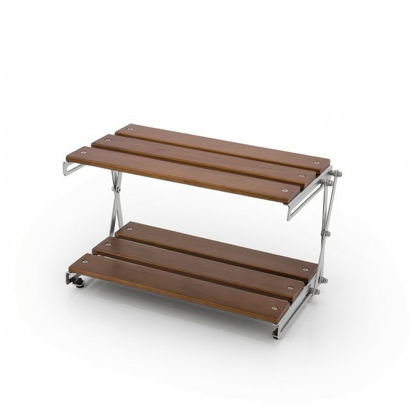 Estantería Dos Niveles Compacto Estante Organizador Resistente Mueble Organizador para Campistas