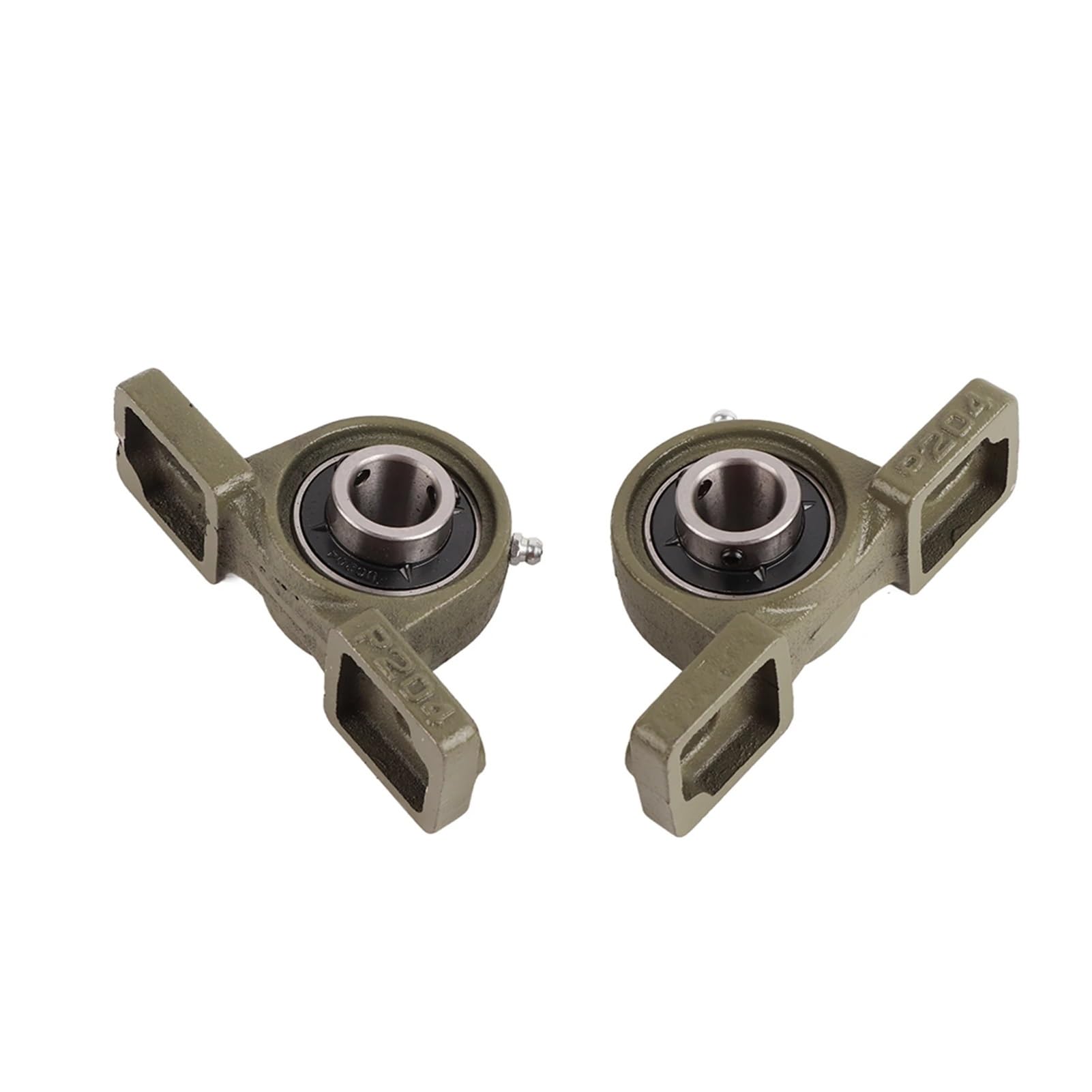 Rodamientos pequeños, 2 piezas, 12-80 mm de diámetro, rodamiento de bolas de dos pernos, carcasa de bloque de almohada, rodamiento de autoalineación, soporte de eje, rodillo esférico(UCP205 25 mm)