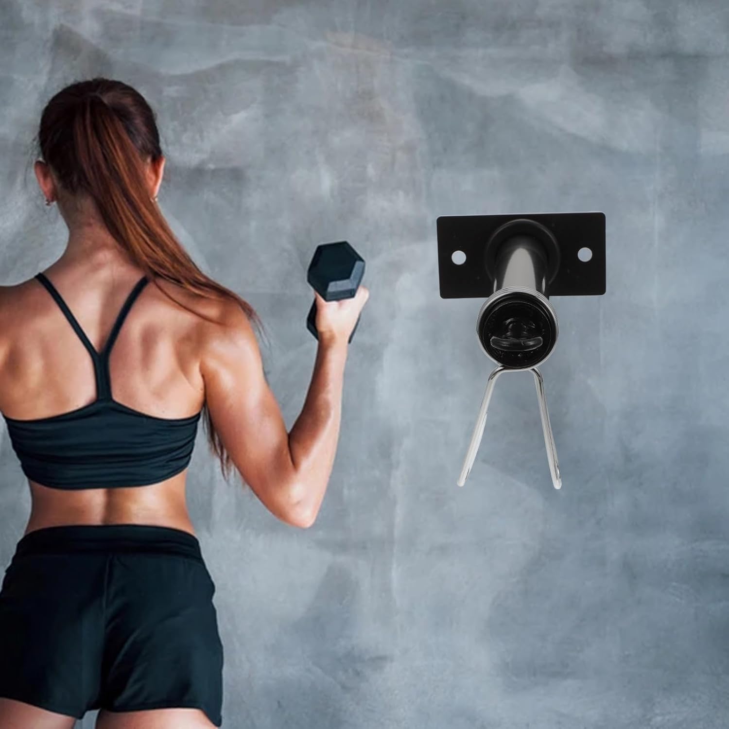 Multi-Function Dumbbell Plate Rack Storage Holder Iron Hanging Bar Exercise Weight Board Bracket for Home Gym Strength Training Equipment