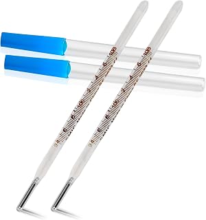 HARIKA LIFE Oral & Rectal Glass Thermometer for Adults & Kids - Accurate Fahrenheit 2-Pack, Easy-Read Triangle Design
