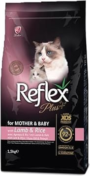 Reflex Plus Anne & Bebek Kuzulu ve Pirinçli Kedi Maması, 1.5 kg