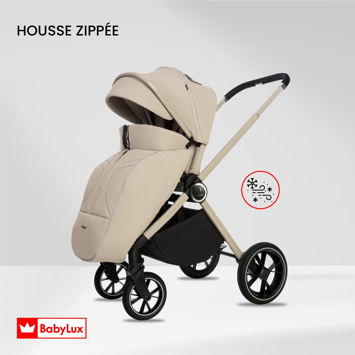 BabyLux® Poussette 3en1 GAVIA, Pliable Set De Poussettes Combinées Légères