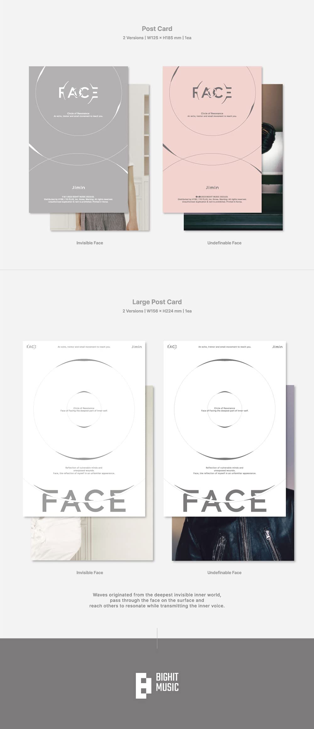 BTS JIMIN - 1ST SOLO ALBUM FACE, [INVISIBLE FACE VERSION]