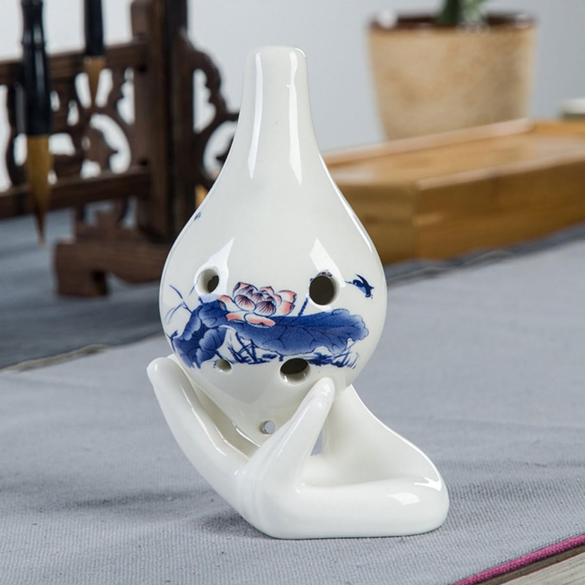 Accessori per Esposizione Ocarina 6 Pezzi Base in Ceramica Porta Flauto per Collezionisti e Decorazioni Musicali Casa