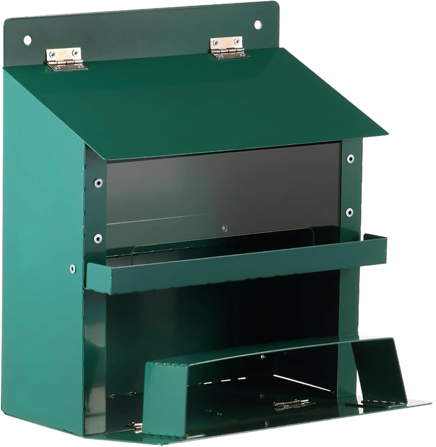 Squirrel Feeder 9×8×6in Metal Squirrel House with Clear Window & Stand Foldable Heavy Duty Box for Corn, Nut, Peanut, Outside Feeder, Feeders, Feeders for Outside, Squi