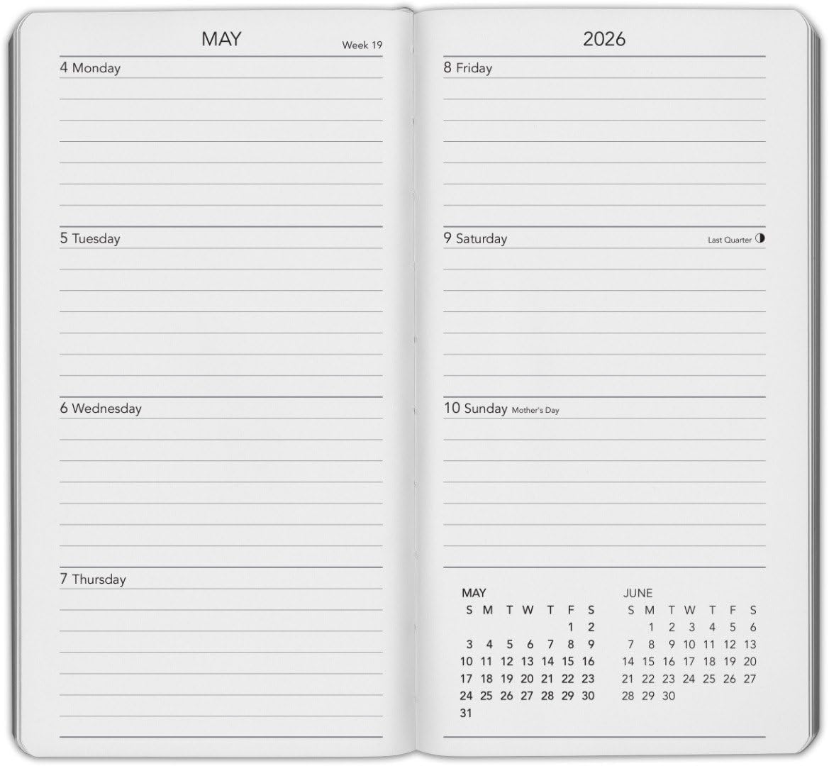 Harbor Personalized Pocket Weekly Monthly Planner 2026 - Custom, Calendar Planner and Notebook, Durable Faux Leather, 192 Pages, Softcover & Book Bound - Cambridge Flamingo - 6 x 3.25 "
