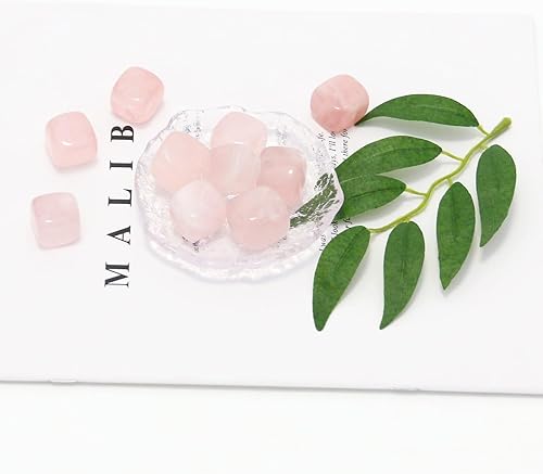 Miniatura 3 de Cristales cuadrados de cuarzo rosa natural pulidos, cristales y piedras curativas de cuarzo a granel para Wicca, Reiki, energía curativa, piedras de