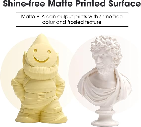 eSUN Matte PLA Filament 3D Printer Filament 1KG Almond Yellow | 1.75mm, Matte 3D Printer PLA Filament, 1KG Spool 3D Printing Filament for 3D Printers, Paper Reel