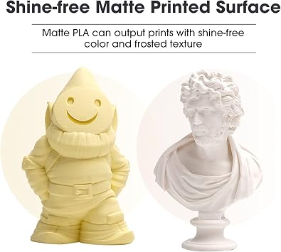 eSUN Matte PLA Filament 3D Printer Filament 1KG Almond Yellow | 1.75mm, Matte 3D Printer PLA Filament, 1KG Spool 3D Printing Filament for 3D Printers, Paper Reel